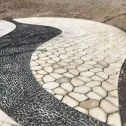 平凉 黄金麻冰裂纹地铺石工地铺装案例