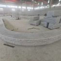 平凉 芝麻白异形坐凳，自然面光面弧形加工