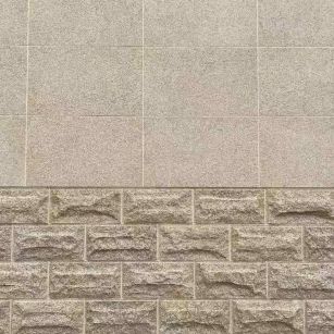 平凉 黄金麻自然面蘑菇石配荔枝面干挂