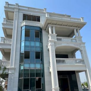 平凉 白麻花岗岩别墅外墙干挂效果展示