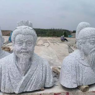 平凉 白麻花岗岩石材人物立体雕刻