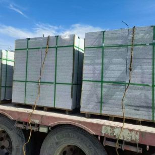 平凉 芝麻白花岗岩地铺石装车日常