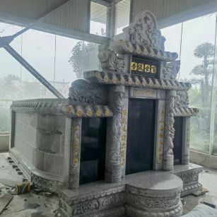 平凉 芝麻白墓碑效果展示图