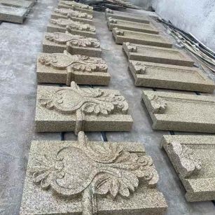 平凉 黄金麻花岗岩别墅外墙雕刻板