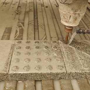 平凉 芝麻白花岗岩石材盲人石、盲道石、盲点石