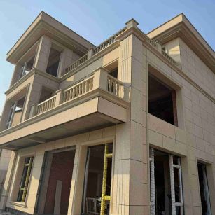 平凉 黄金麻花岗岩石材荔枝面外墙干挂效果展示