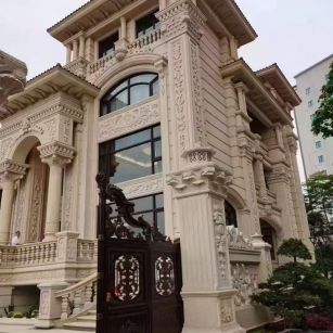 平凉 黄金麻花岗岩别墅外墙干挂效果展示