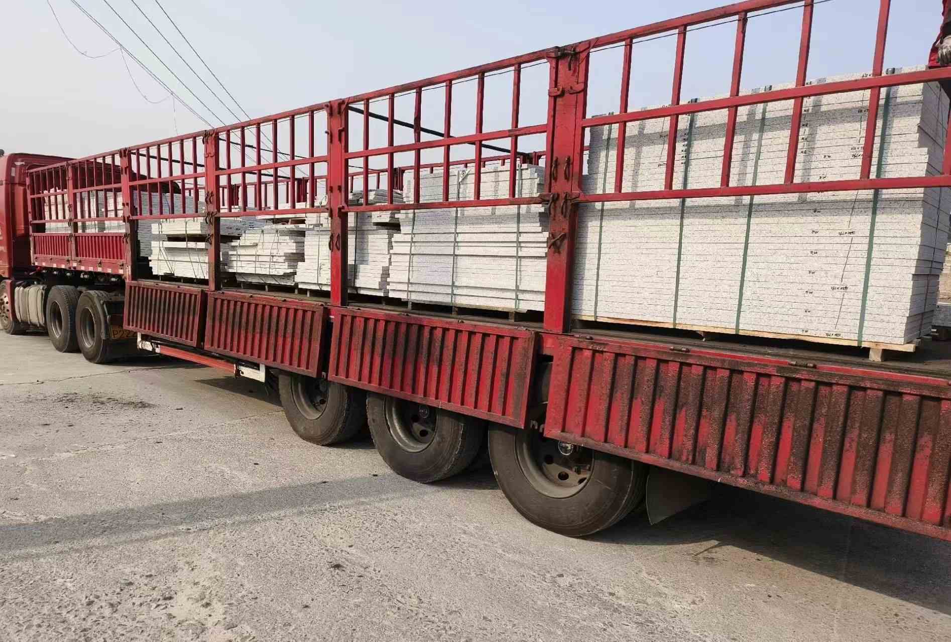 平凉 白麻荔枝面外墙干挂，工厂装车日常