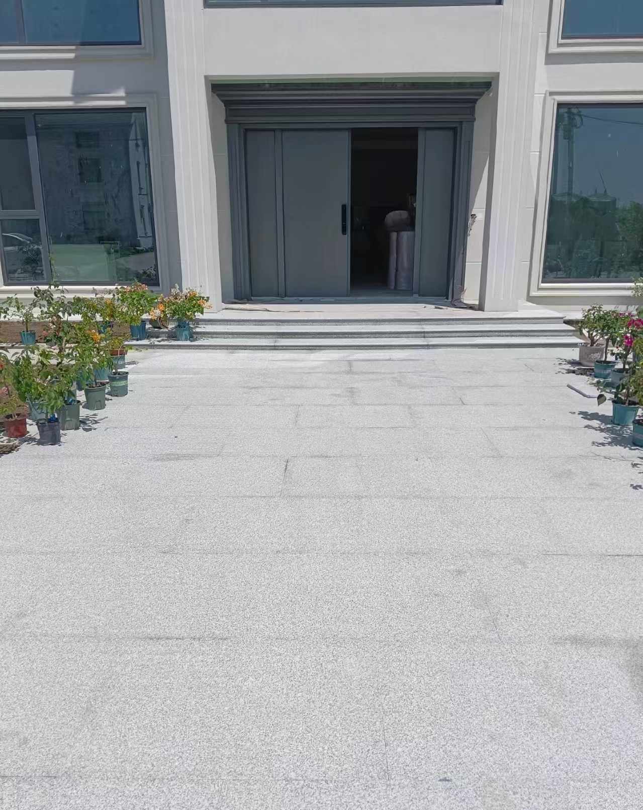 平凉 芝麻白花岗岩地铺石地面铺装