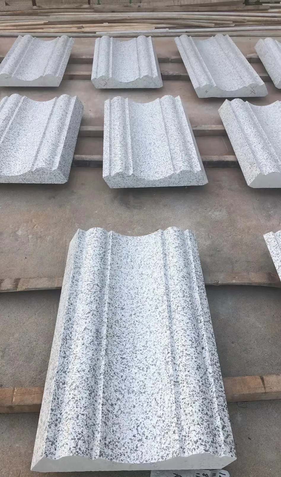 平凉 白麻花岗岩光面别墅线条