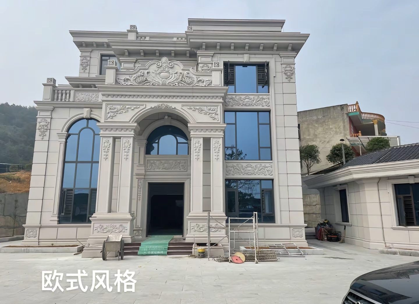 平凉 白麻花岗岩别墅外墙干挂