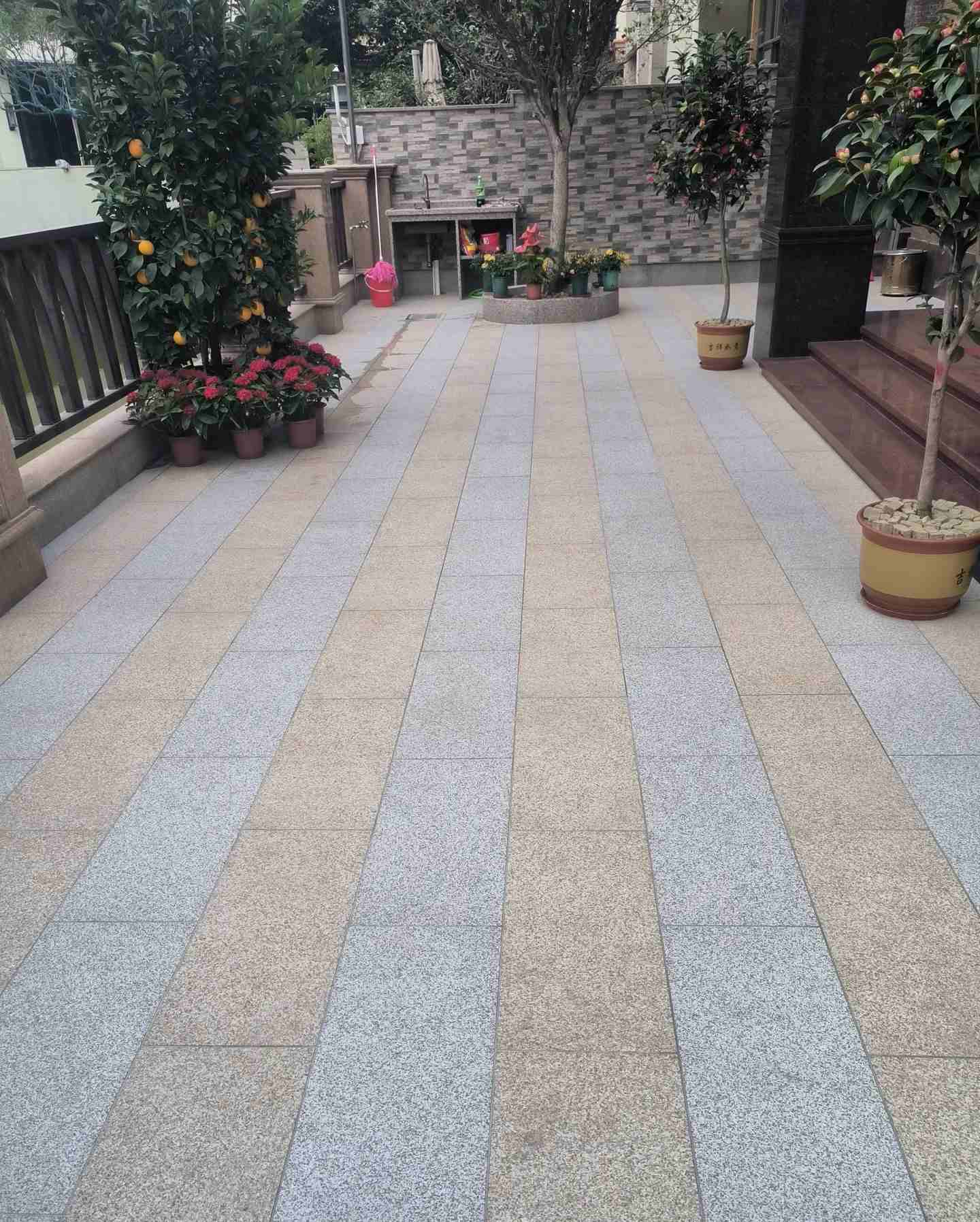 平凉 黄金麻白麻荔枝面庭院铺装展示