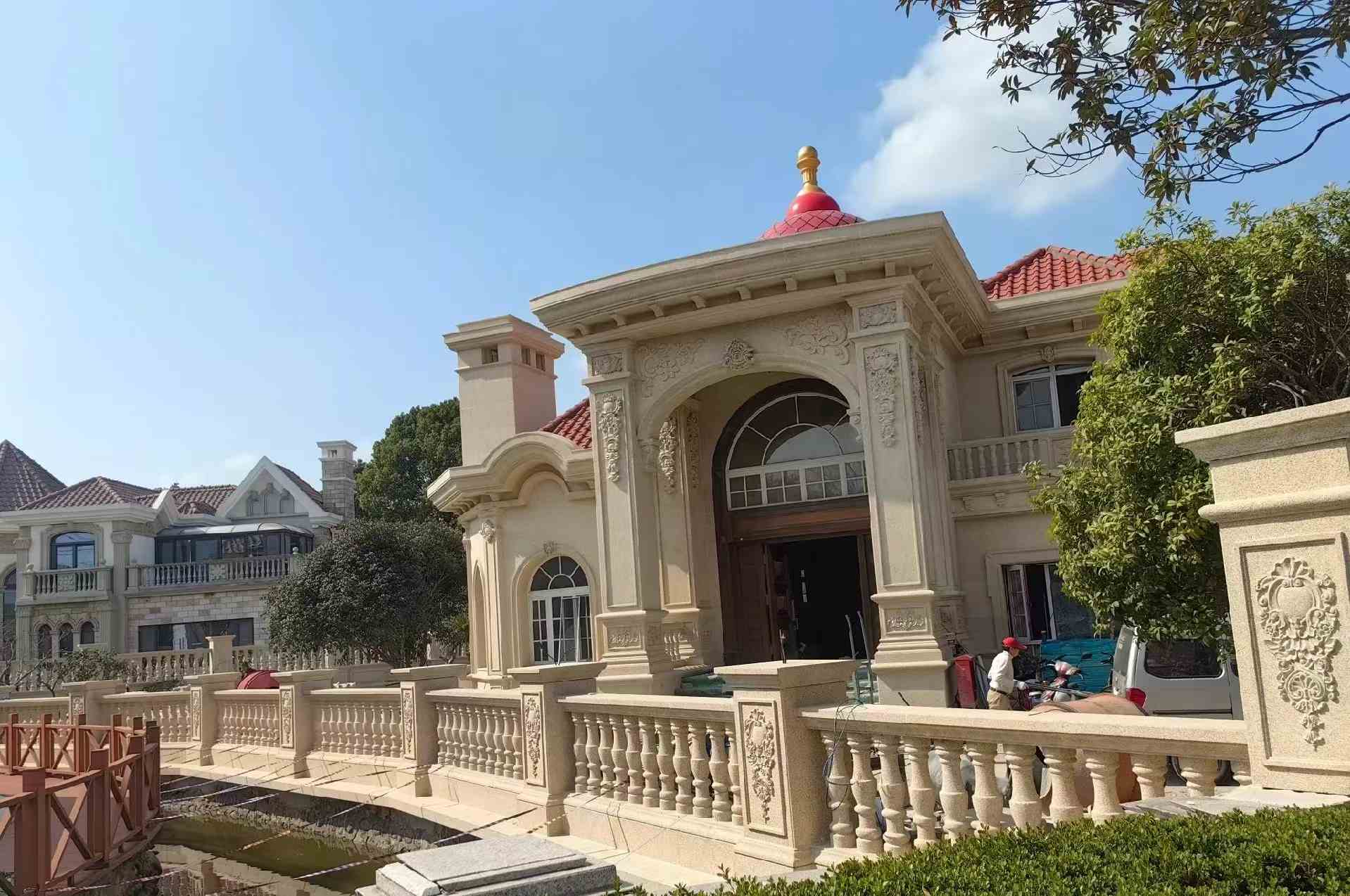 平凉 黄金麻花岗岩欧式别墅