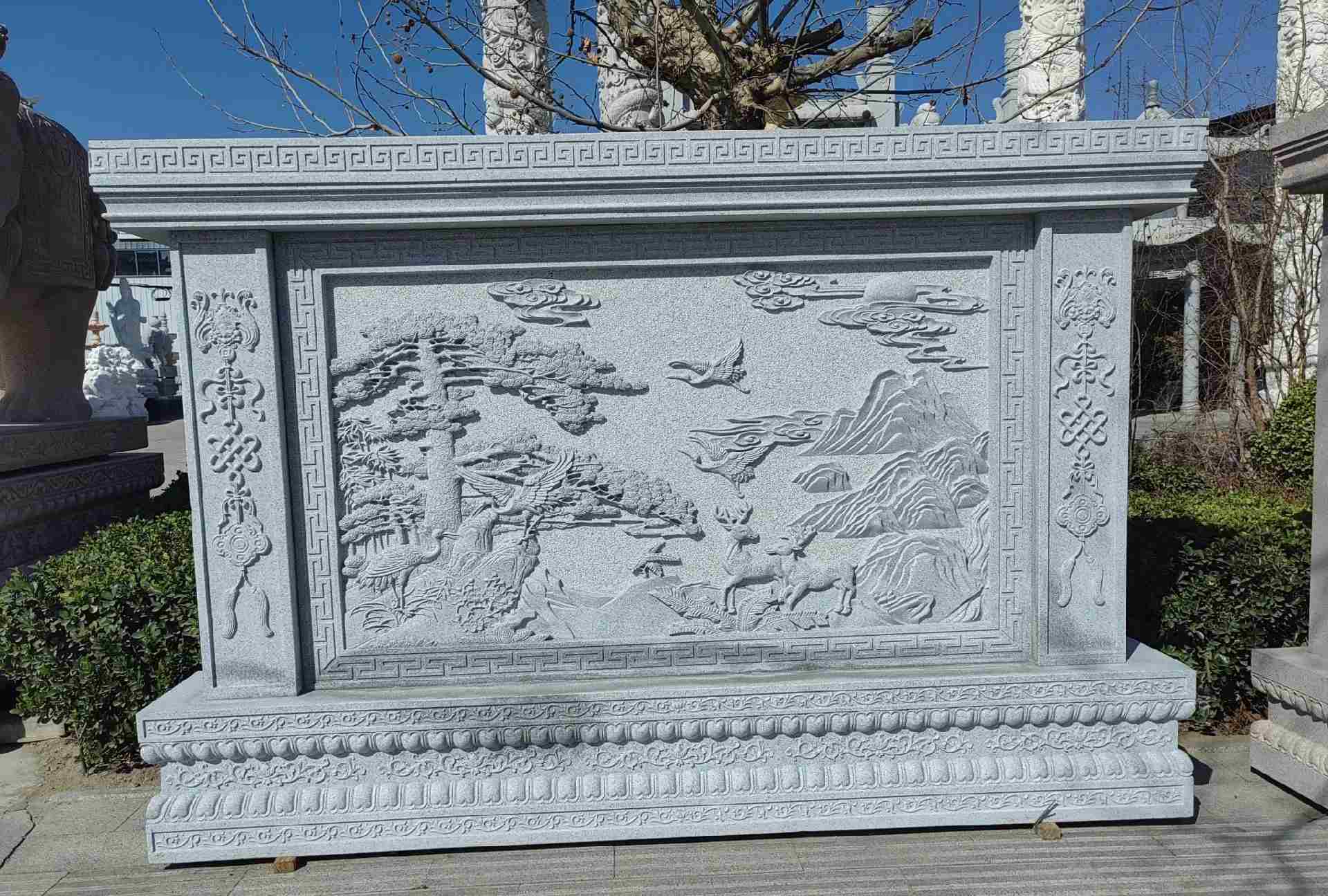 平凉 芝麻白大型照壁，屏风，影壁