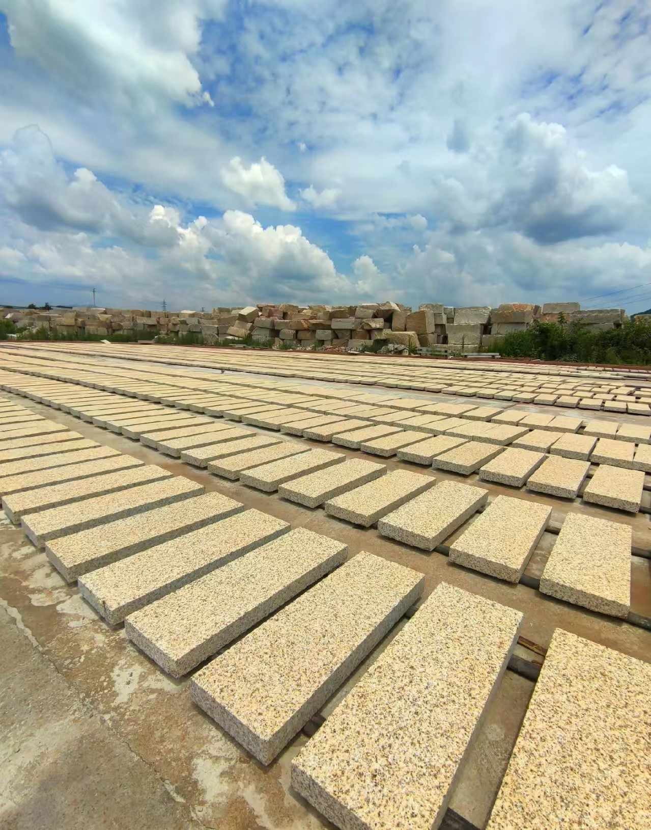 平凉 黄金麻荔枝面花岗岩石材地铺石防护中
