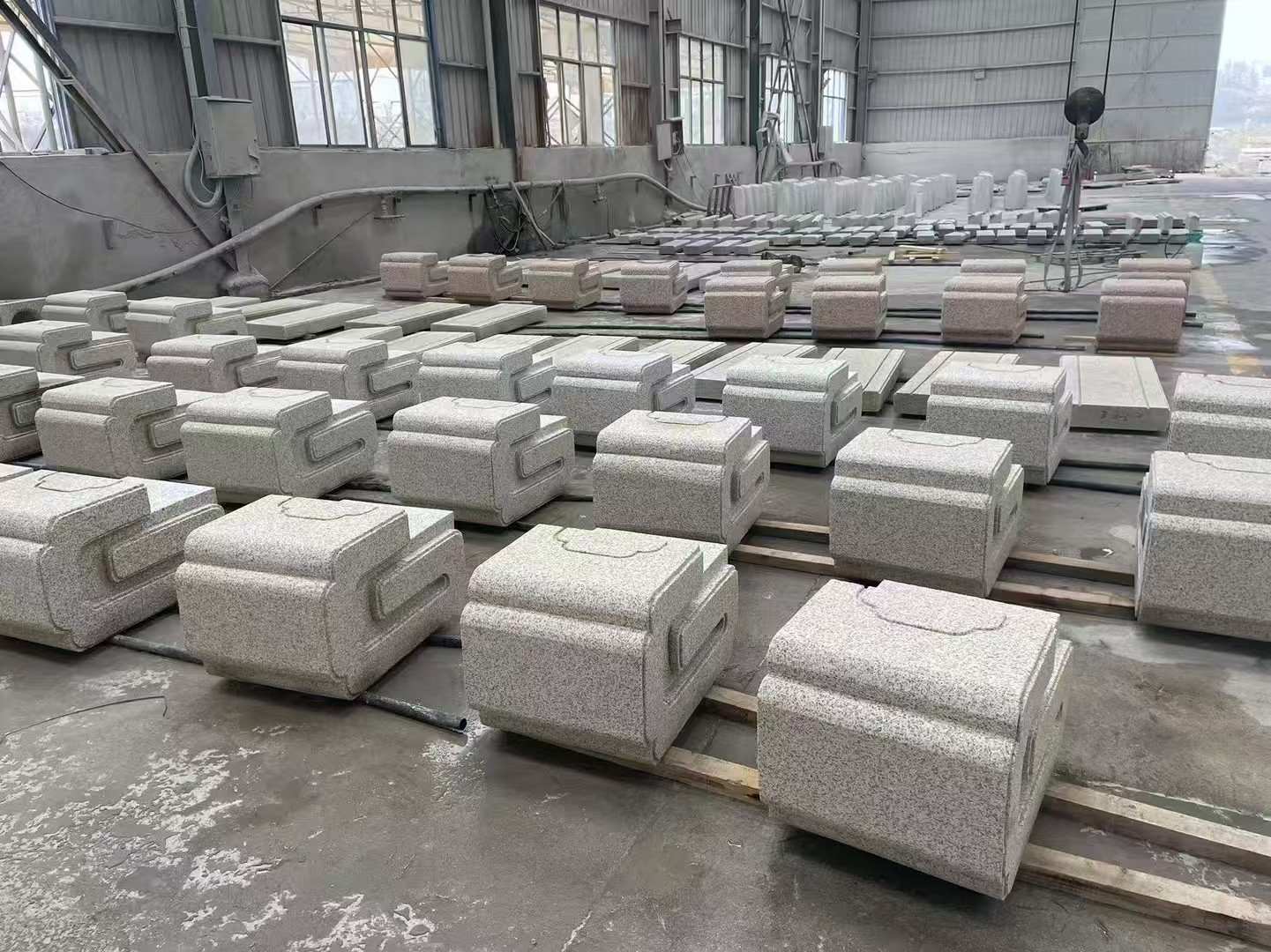 平凉 白麻花岗岩异形加工-石凳，坐凳