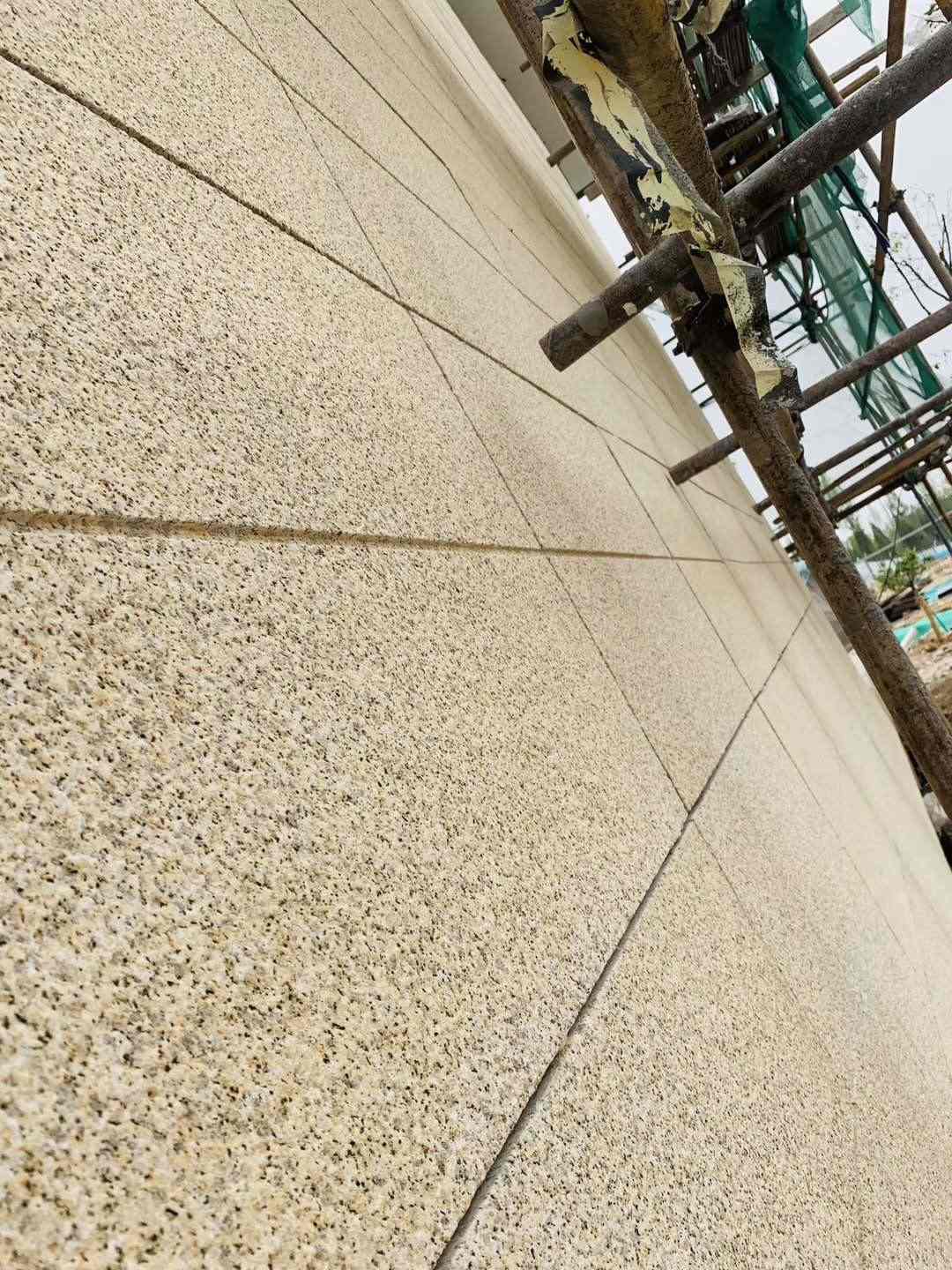 平凉 黄金麻花岗岩荔枝面外墙干挂石材效果示例